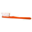 Aimant, Brosse à dents (orange), de l'artiste Alexandre Tardif, Décoration à placer sur une surface métallique, pièce faite de bois, tilleul