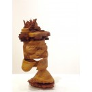 Alluvion, de l'artiste Claudia Côté, Sculpture, bois cerisier et cèdre, Création unique, dimension : 15 x 7 x 8 po