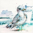 Carte de souhaits 5x5, -- Larry --, de l'artiste Anne-Marie Villeneuve, dimension : 5.25 x 5.25 pouces largeur, sans texte, avec enveloppe  Vous pouvez inscrire votre message à l'intérieur.  Carte vendue à l'unité
