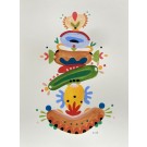 Au menu ce soir (o.encadrée), de l'artiste Laurence Bélanger (ELBÉ), Oeuvre papier, Médiums mixtes, sur papier archive, Création unique, dimension : 12 x 9 po de largeur