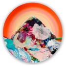 Contemplation au sommet, de l'artiste Brigitte Galipeau - BGALI, Tableau, Techniques mixtes sur toile, Dimension : 24 pouces rond