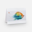 Carte de souhaits -- Coeur de rocker --, de l'artiste Brigitte Galipeau BGALI, sans texte, avec enveloppe  Vous pouvez inscrire votre message à l'intérieur.  Carte vendue à l'unité