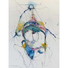 Le géant obstrué, de l'artiste Benoit Genest Rouillier, Oeuvre papier, Mixtes sur papier, Création unique, dimension : 30 x 22 po de largeur