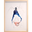 Les plâtres dansent dans l'absurde (O. encadrée), de l'artiste Benoit Genest Rouillier, Oeuvre papier, Mixtes sur papier, Création unique, dimension : 13.75 x 10.25 po de largeur