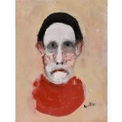 Sourire aux étincelles, de l'artiste Benoit Genest Rouillier, Tableau, Acrylique sur toile, Création unique, dimension : 12 x 9 po de largeur