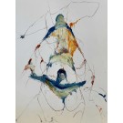 Une tumeur d'encre, de l'artiste Benoit Genest Rouillier, Oeuvre papier, Mixtes sur papier, Création unique, dimension : 30 x 22 po de largeur