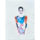 Jocelyne, de l'artiste Benoit Genest Rouillier, Oeuvre papier, Mixtes sur papier, Création unique, dimension : 30 x 22 po de largeur