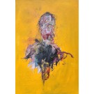 La balayeuse, de l'artiste Benoit Genest Rouillier, Tableau, Acrylique sur toile, Création unique, dimension : 30 x 20 po de largeur