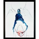 Les plâtres dansent dans l'absurde (O. encadrée), de l'artiste Benoit Genest Rouillier, Oeuvre papier, Mixtes sur papier, Création unique, dimension : 13.75 x 10.25 po de largeur