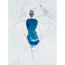 Prise dans une orange (O. encadrée), de l'artiste Benoit Genest Rouillier, Oeuvre papier, Mixtes sur papier, Création unique, dimension : 13.75 x 10.25 po de largeur