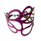 Bracelet Feuille (rose, pois rose foncé), no 57, de l'artiste Molusk, Longueur 6.50 pouces, Bijou d'inspiration aquatique souple et léger fait de PVC coloré qui épouse la forme du corps à la manière d’un tatouage