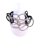Bracelet TWIST argent et noir, no 67, de l'artiste Sandrine Giraud, Ce bijou marie avec élégance la grâce et l’originalité des lignes résolument contemporaines. 