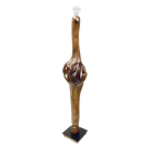 Burlesque, de l'artiste Christianne Hamel, Sculpture, matière : Érable - Métal - Verre - Résine, Technique : Taille directe, Création unique, dimension : 25 x 162 x 25 cm