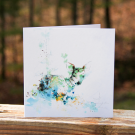 Carte de souhaits 5x5, -- L'histoire d'une vie dans les bois, Bambi --, de l'artiste Anne-Marie Villeneuve, dimension : 5.25 x 5.25 pouces largeur, sans texte, avec enveloppe  Vous pouvez inscrire votre message à l'intérieur.  Carte vendue à l'unité