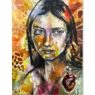 Ce que le silence a porté, de l'artiste Florence Lemay, Tableau, Acrylique sur toile, Création unique, dimension : 40 x 30 po de largeur