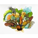 Carte de souhaits 5x5 po, Ce silence si fragile, de l'artiste Nancy Létourneau, dimension : 5.25 x 5.25 pouces largeur, sans texte, avec enveloppe  Vous pouvez inscrire votre message à l'intérieur.  Carte vendue à l'unité