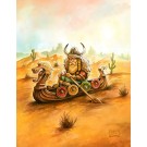 Carte de souhaits 7x5, Choc climatique, de l'artiste Félix Girard, dimension : 7 x 5 pouces largeur, sans texte, avec enveloppe, Vous pouvez inscrire votre message à l'intérieur, Carte vendue à l'unité