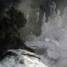 Chute, no 3, (p. encadrée), de l'artiste Ivan Binet,Photographie : Jet d'encre sur papier fibre, dimension : 44 x 44 po