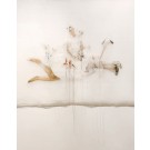 Circus Vivendi, de l'artiste Marie-Pierre Lortie, Oeuvre techniques mixtes sur soie, Création unique, dimension 48 x 54 pouces de largeur, vue A
