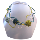 Collier TORNADO, no 13, de l'artiste Sandrine Giraud, Ce bijou modulable, toujours original, marie avec élégance l’originalité des lignes résolument contemporaines.