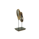Congénitalité, de l'artiste Christianne Hamel, Sculpture, matière : Merisier - Métal - Coquilles d'oeuf, Technique : Taille directe, Création unique, dimension : 20 x 46 x 15 cm