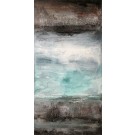 Dulcinée, no 725, de l'artiste Isabel Picard, Techniques mixtes sur bois, Création unique, dimension : 24 x 48 po de largeur