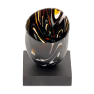 Continuum, de l'artiste Lucie Martineau (Enora), Sculpture, Verre et bois, Création unique, dimension : 2.25 x 2.25 x 3.25 po