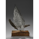 La nature dans l'instant, o-30, de l'artiste Danny Perkins, Sculpture, métal et bois de mer, Dimension : 35 x 24 x 7.75 po