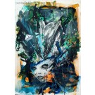 De la gêne, de l'artiste Sandy Cunningham, Tableau, Techniques mixtes sur toile, Création unique, dimension : 48 x 34 po de largeur