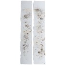 Entre ciel et terre (diptyque), de l'artiste Stéphanie Vallières, Mediums mixtes : Résine sur styromousse, Création unique, Format total de l'oeuvre : 57 x 22 pouces de largeur et 1 po de profondeur