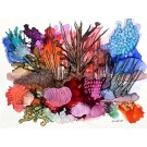 Entre terre et mer, de l'artiste Nancy Létourneau, Oeuvre sur papier, Création unique, dimension : 10 x 13 pouces de largeur, Oeuvre prête à être encadrée