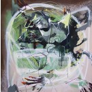 Équinoxe d'automne, de l'artiste Sandy Cunningham, Tableau, Techniques mixtes sur toile, Création unique, dimension 36 x 36 pouces de largeur