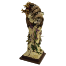 Étreinte, de l'artiste Raphaëlle Bitar, Sculpture, Argile, plâtre et végétaux divers, dimension : 7 x 4 x 4.5 pouces