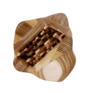 Excavation, de l'artiste Claudia Côté, Sculpture, bois noyer, pin, plywood, Création unique, dimension : 6 x 5 x 5 po, vue 1