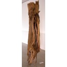 Filon (grande), de l'artiste Bernard Hamel, Sculpture, bois et cuivre, Création unique, dimension : 152 x 30 x 30 cm