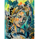 Anytime, de l'artiste Florence Lemay, Tableau, Acrylique sur toile, Création unique, dimension : 40 x 30 po de largeur