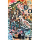 Solitude, de l'artiste Florence Lemay, Tableau, Acrylique sur toile, Création unique, dimension : 60 x 36 po de largeur