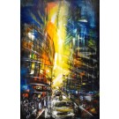 Blade runner, de l'artiste Gisèle Boulianne, Tableau, Acrylique sur toile, Création unique, dimension : 72 x 48 po de largeur
