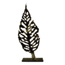 Grande feuille, o-8, de l'artiste Danny Perkins, Sculpture, métal, Dimension : 11 x 5 x 2 po