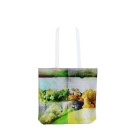 Sac réutilisable lavable, no D Quai de Ste Anne, modèle 'Ma Côte de Beaupré Ste-Anne', Ni Vu Ni Cornu, Art portable, Taille unique 18 po x 20 po, Fait au Canada