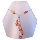 Collier, Breloks Assymétrik, no 70, de l'artiste Sophiori, Bijou contemporain coloré, fait à la main, Matière première : pâte de polymère, de la création jusqu'à l'assemblage final