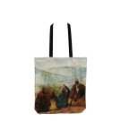 Sac réutilisable lavable, modèle La rencontre, Ni Vu Ni Cornu, auteure Annie Lévesque, artiste, Art portable, Taille unique 18 po x 20 po, Fait au Canada