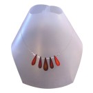 Collier, Pétales, no 7, de l'artiste Sophiori, Bijou contemporain coloré, fait à la main, Matière première : pâte de polymère, de la création jusqu'à l'assemblage final