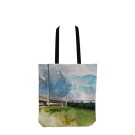Sac réutilisable lavable, Connexion béton, Ni Vu Ni Cornu, auteure Annie Lévesque, artiste, Art portable, Taille unique 18 po x 20 po, Fait au Canada