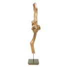 Intrépide, de l'artiste Christianne Hamel, Sculpture, matière : Érable - Métal , Technique : Taille directe, Création unique, dimension : 25 x 86 x 25 cm