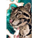 Au-delà des mystères, de l'artiste Joannie Langlois, Tableau, Acrylique, feuille d'or 23.75 K, sur toile galerie, Création unique, dimension : 36 x 24 po de largeur