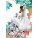 Moi aussi, je veux descendre, de l'artiste Joannie Langlois, Tableau, Acrylique, feuille d'or 23.5 K, sur toile galerie, Création unique, dimension : 36 x 24 po de largeur