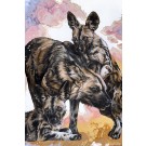 Mon refuge, de l'artiste Joannie Langlois, Tableau, Acrylique, feuille d'or 23.75 K, sur toile galerie, Création unique, dimension : 36 x 24 po de largeur