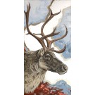 À la croisée des mondes, de l'artiste Joannie Langlois, Tableau, Acrylique, feuille d'or véritable 13.5 K, sur toile galerie, Création unique, dimension : 36 x 18 po de largeur