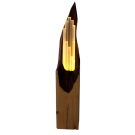 Kryptonite?, de l'artiste Bernard Hamel, Sculpture, bois et plexi, Création unique, dimension : 180 x 28 x 28 cm